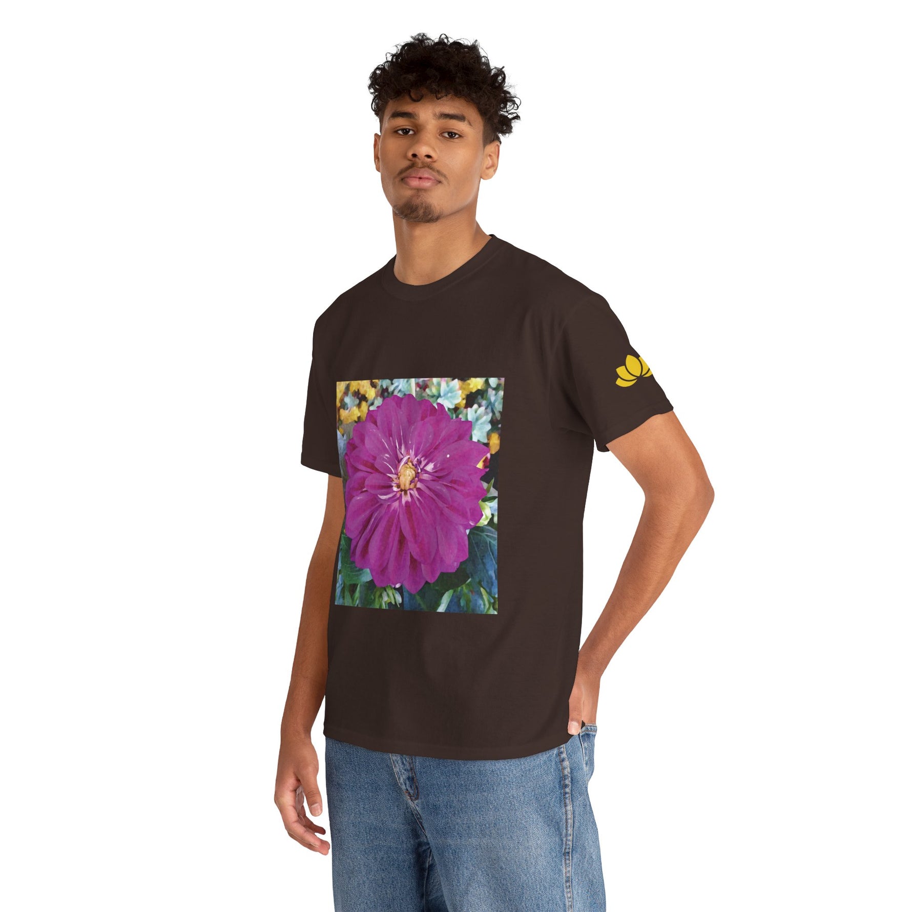 Unisex Heavy Cotton Tee - Flower of Dahlia
