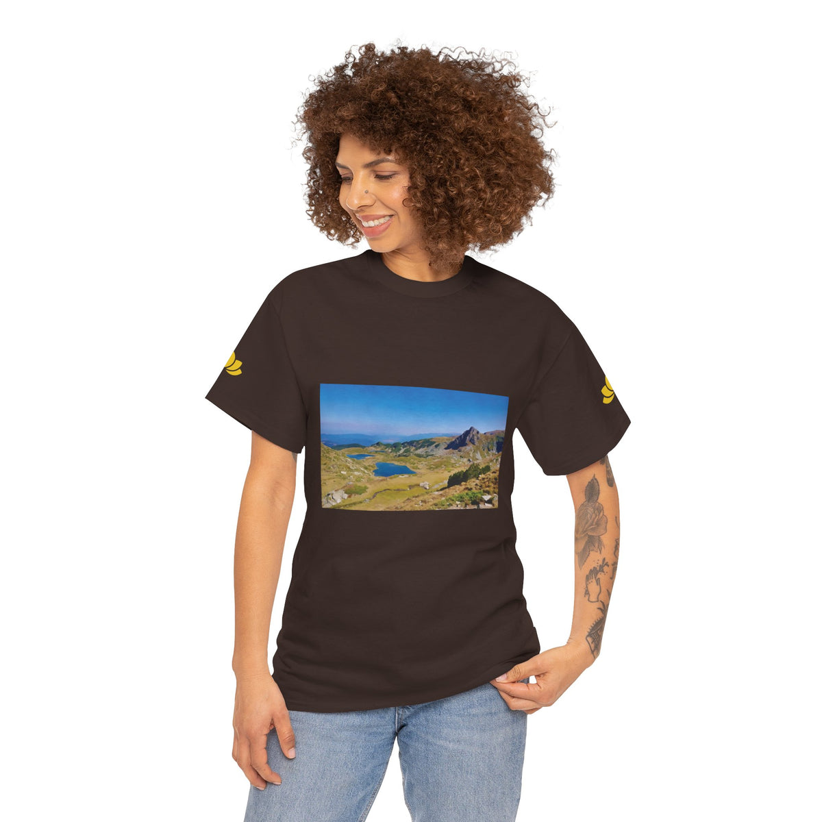Unisex Heavy Cotton Tee - Rila Lakes (Variant 1)