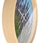 Wall Clock - Flower of Lavender with Bombus Insect (Variant 1)
