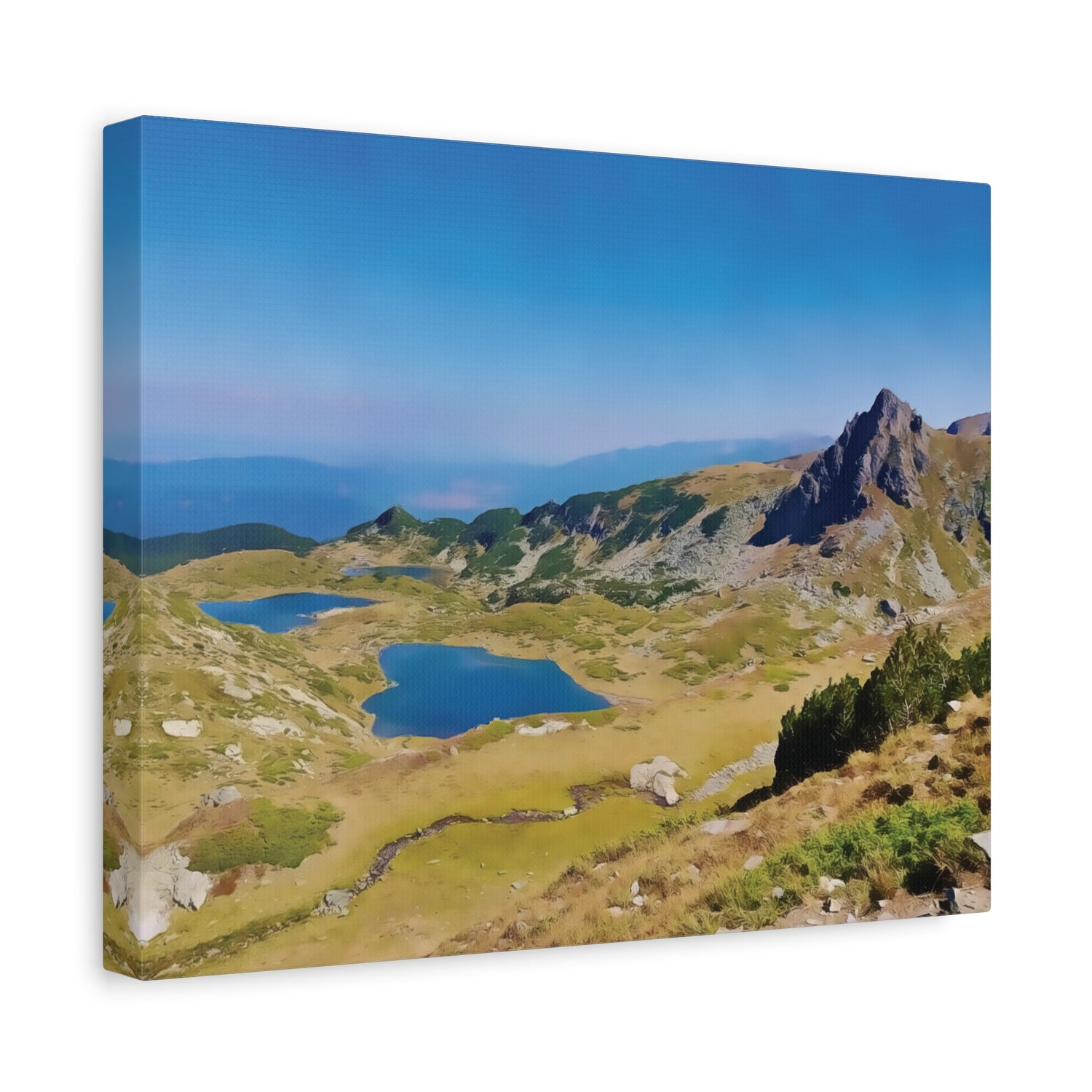 Stretched Matte Canvas - Rila Lakes (Variant 1)