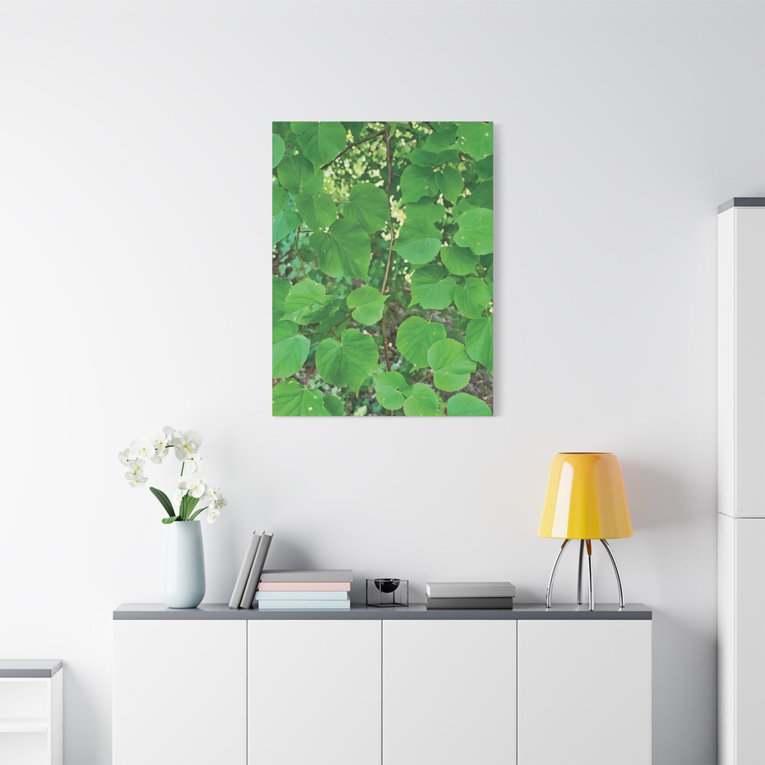 Stretched Matte Canvas - Tilia Tree Leaves