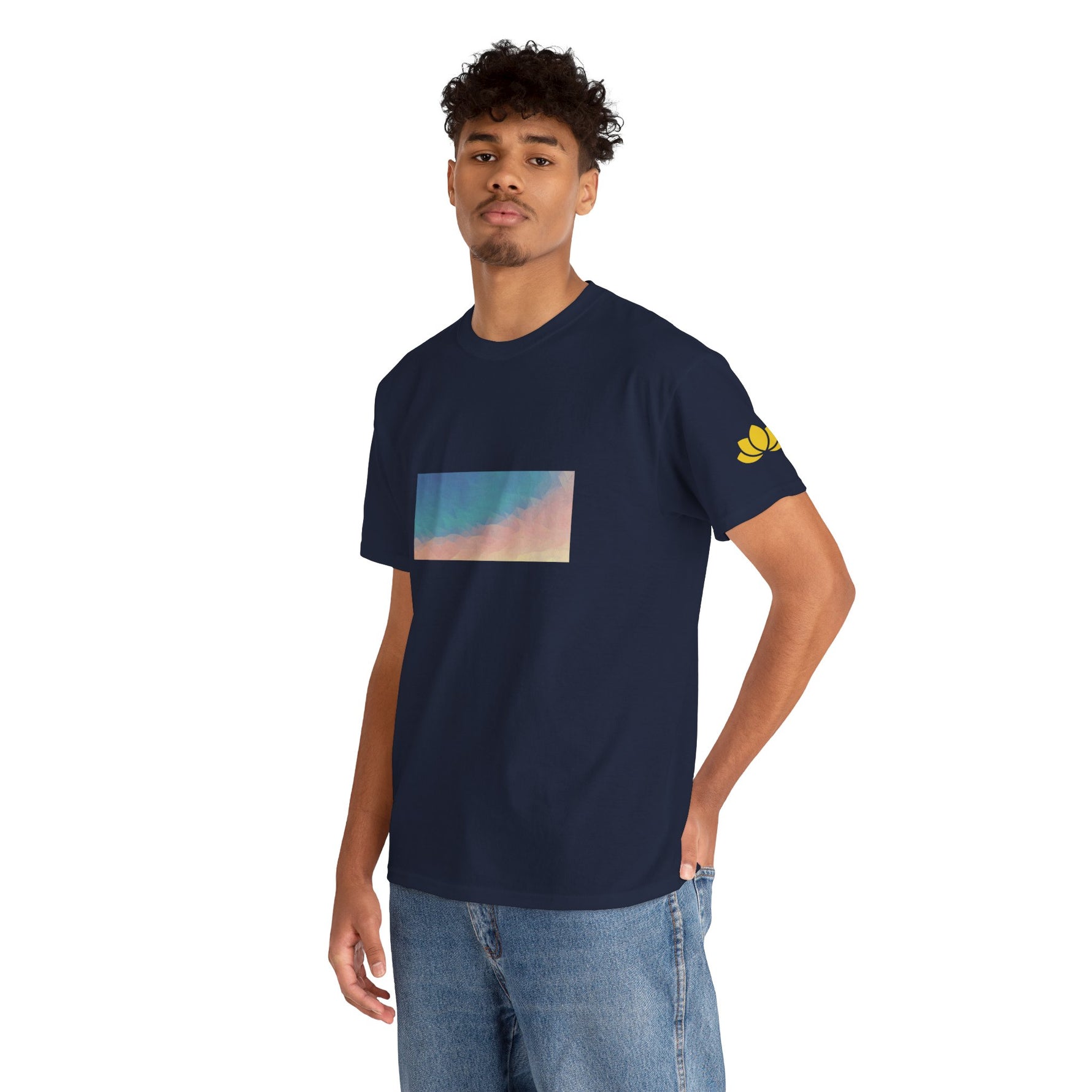 Unisex Heavy Cotton Tee - Poly Art - Sunset Sky (Variant 2)