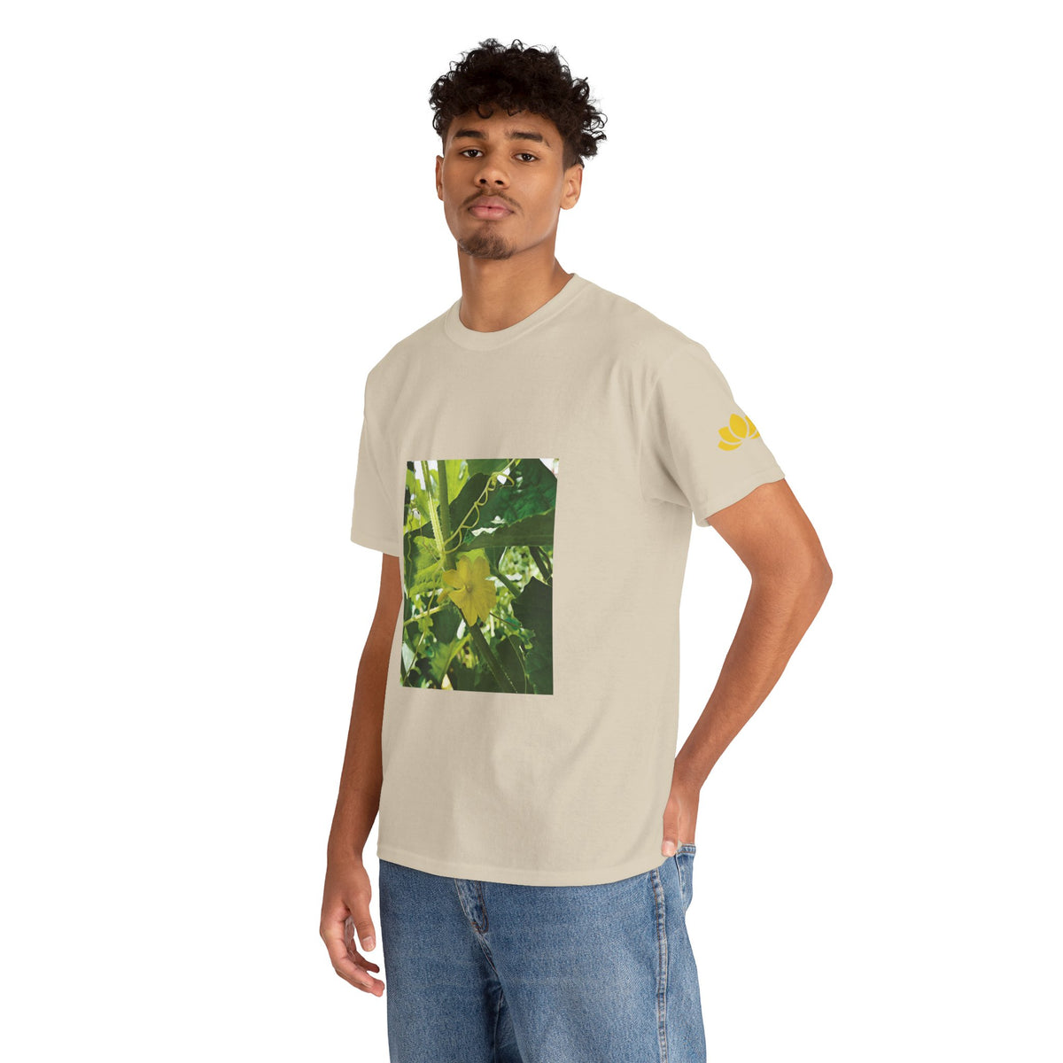 Unisex Heavy Cotton Tee - Flower of Cucumber