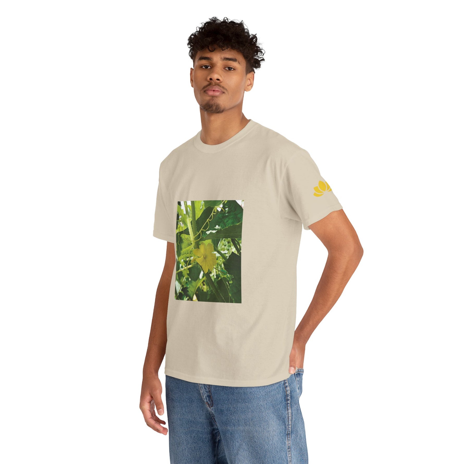 Unisex Heavy Cotton Tee - Flower of Cucumber