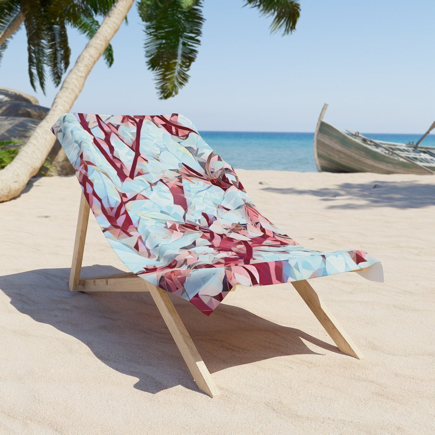 Beach Towel – Poly Art - Apple's Tree Flower (Variant 08)