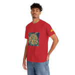 Unisex Heavy Cotton Tee - Poly Art - Flower of Euphorbia Helioscopia