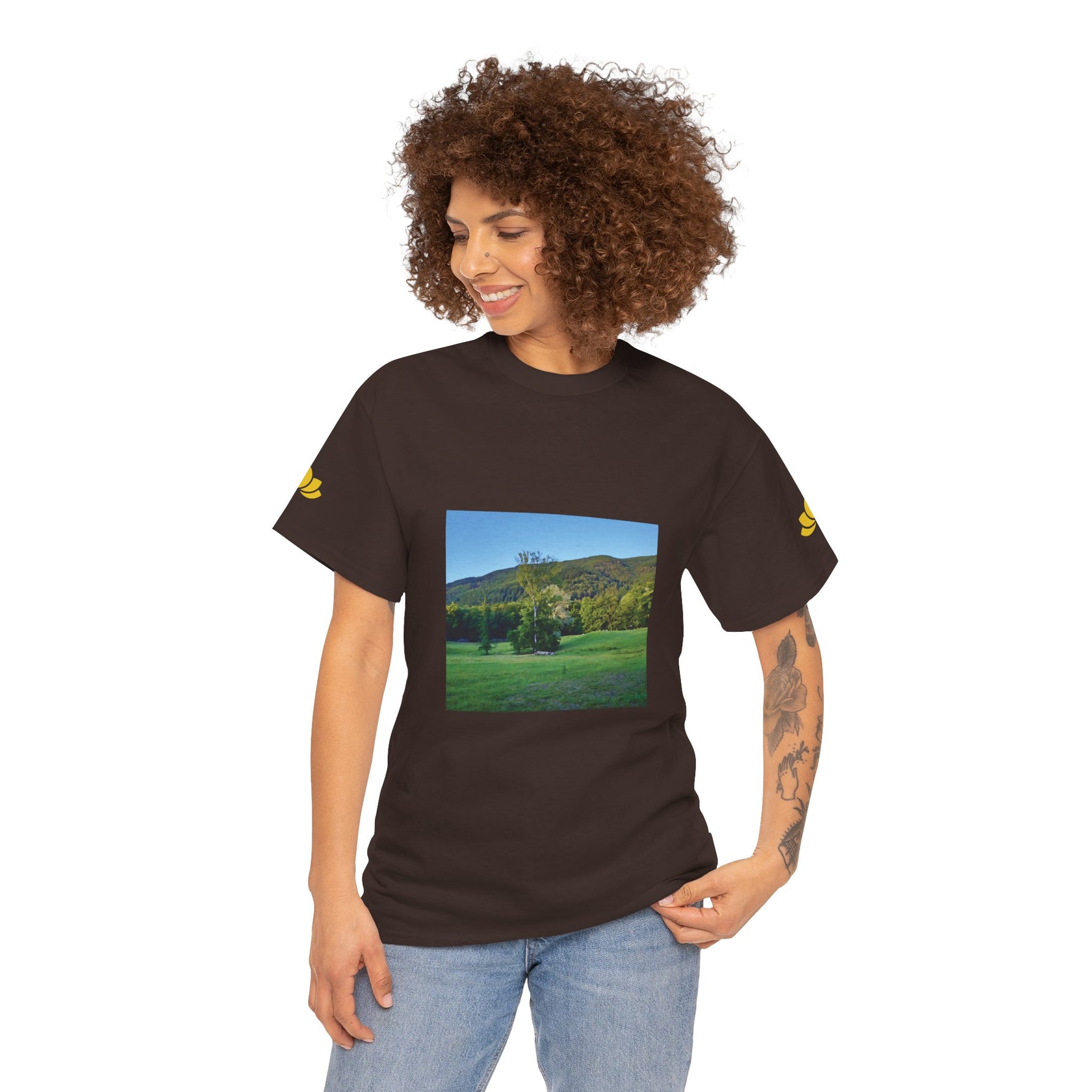 Unisex Heavy Cotton Tee - Tree in a Lawn