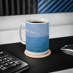 Ceramic White Cup 15oz - Sea (Variant 01)