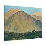 Stretched Matte Canvas - Poly Art - China's Great Wall (Variant 2)