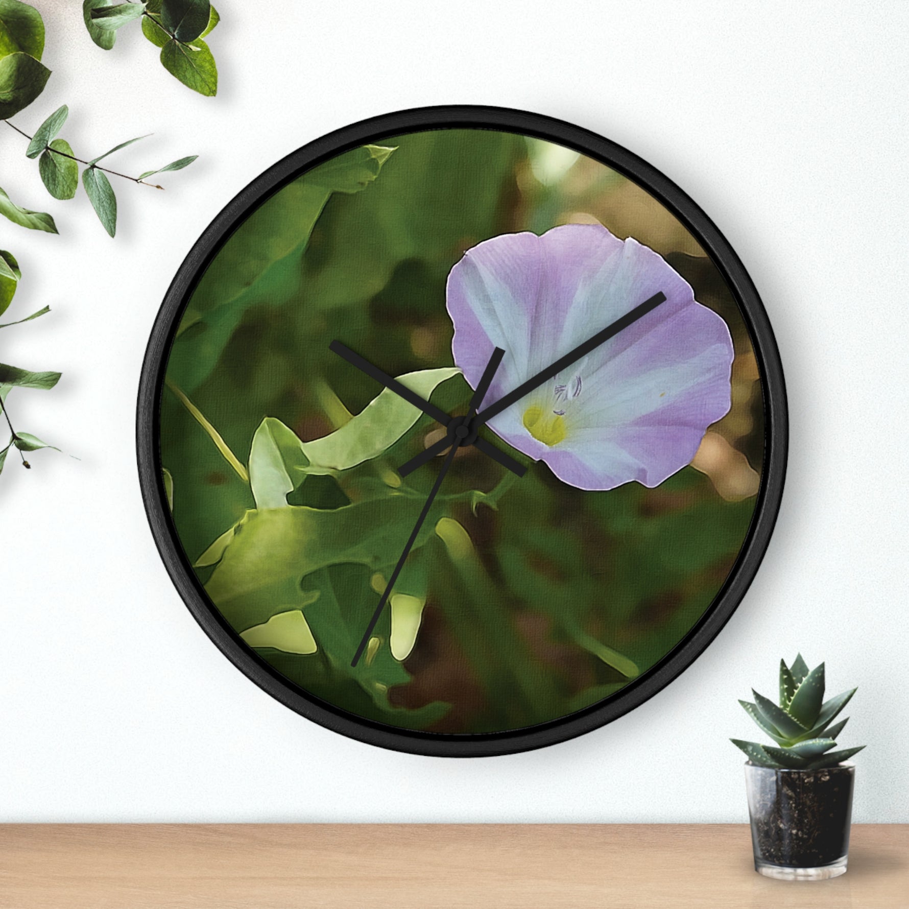 Wall Clock - Flower of Convolvulus Arvensis/Vilucchio