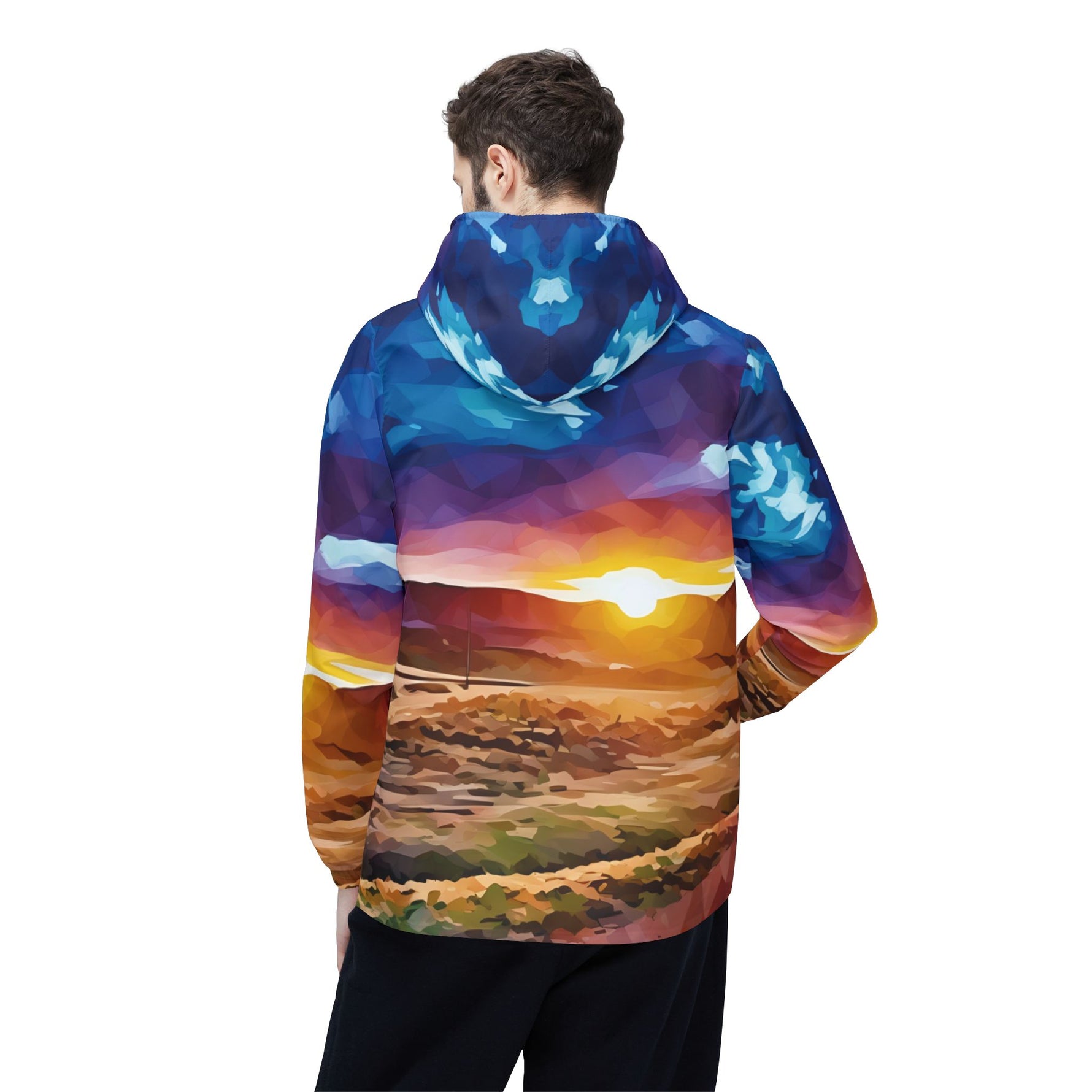 Windbreaker Jacket - Poly Art - Tuscan Landscape (Variant 1)