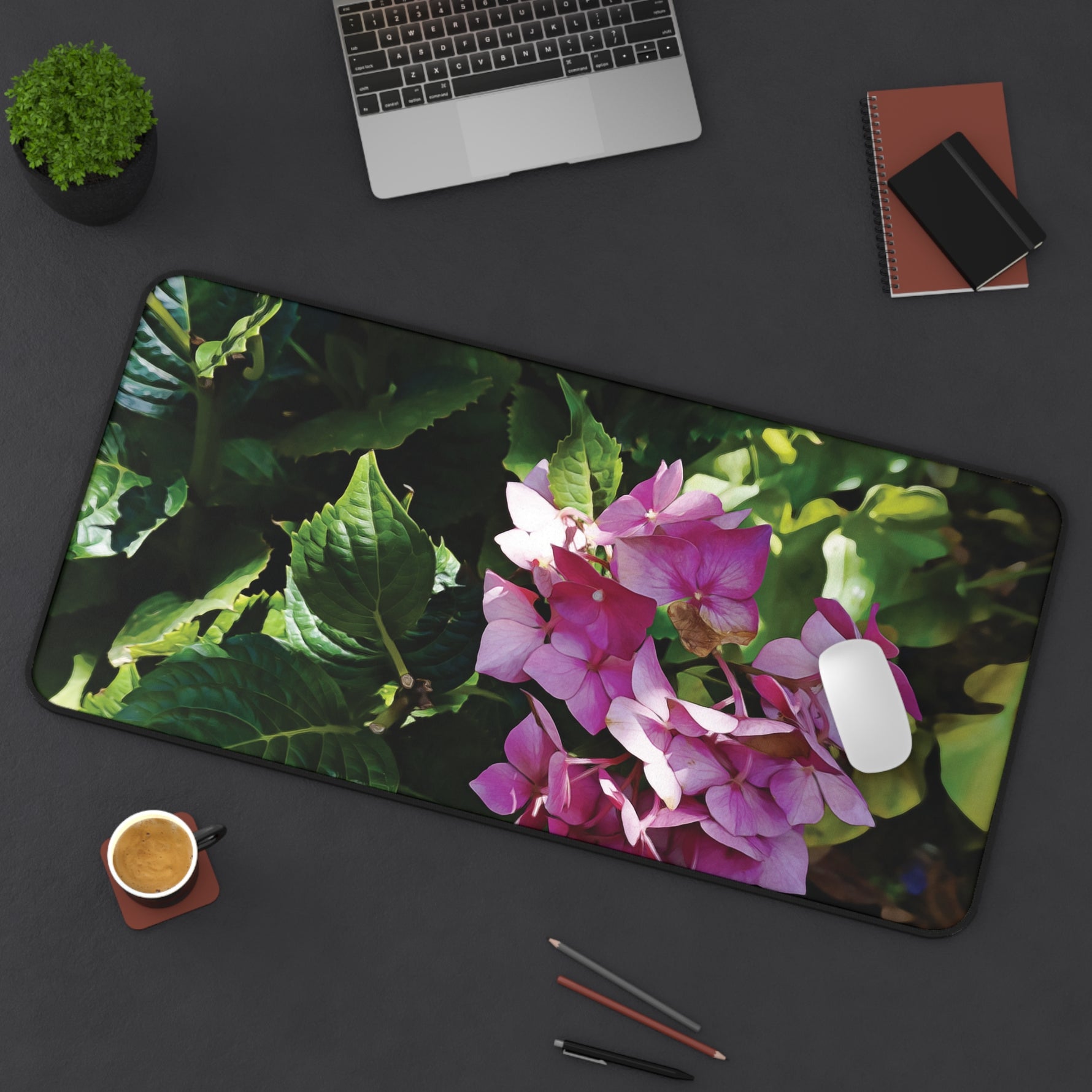 Desk Mat - Flower of Ortensia/Hydrangea Macrophylla