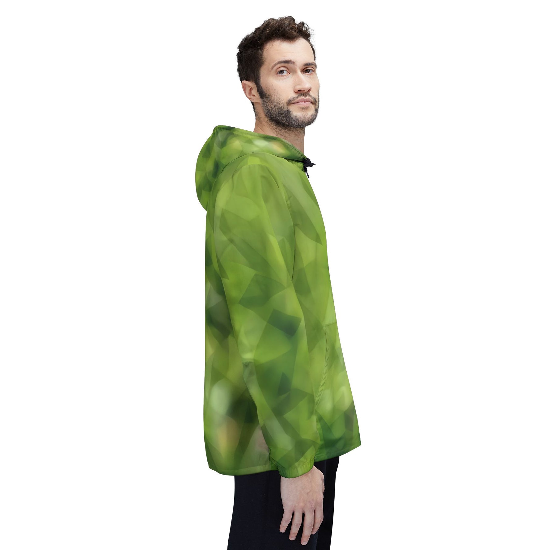Windbreaker Jacket - Poly Art - Green Grass