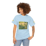 Unisex Heavy Cotton Tee - Poly Art - Rosehip Plant