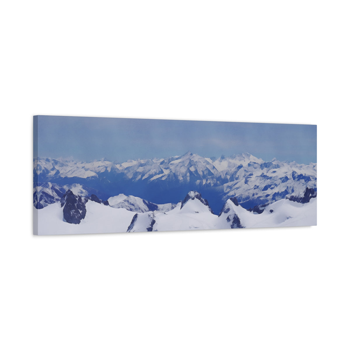 Stretched Matte Canvas - View from Mont Blanc