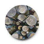 Acrylic Wall Clock - Poly Art - Wooden Trunks (Variant 4)