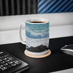 Ceramic White Cup 15oz - Sea (Variant 06)