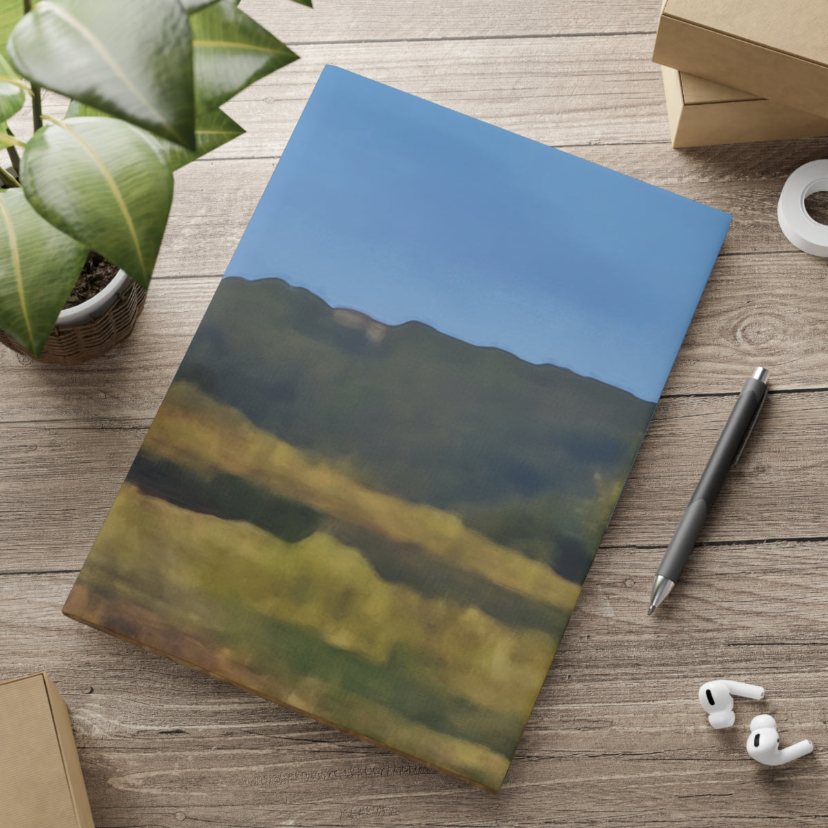 Hardcover Notebook with Puffy Covers - Tuscan Landscape (Variant 1)