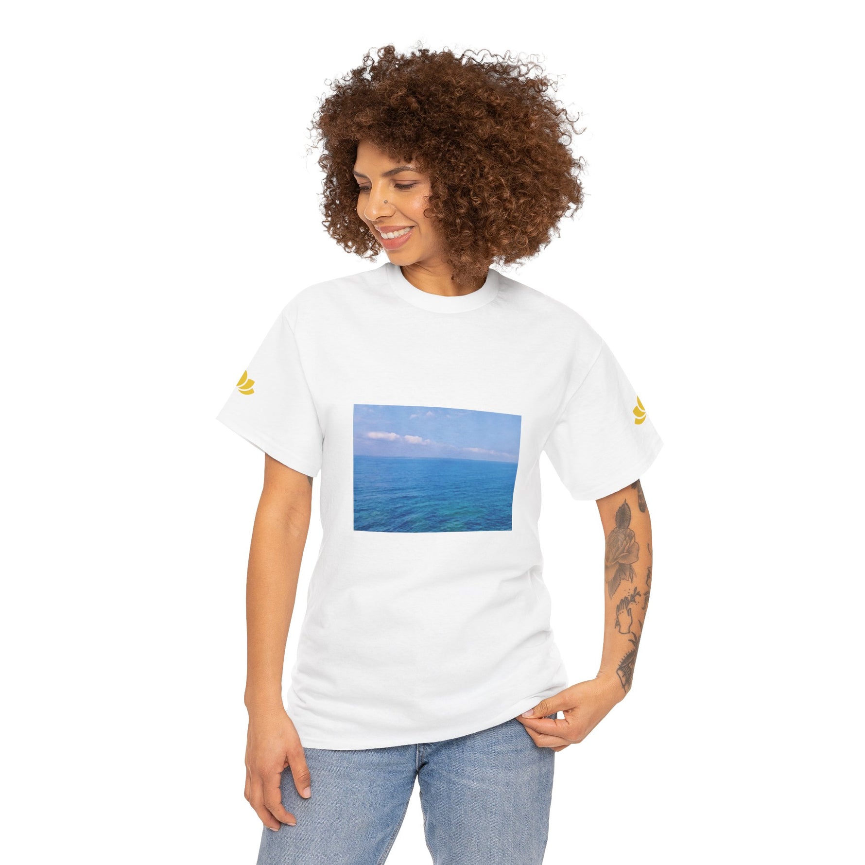Unisex Heavy Cotton Tee - Sea (Variant 1)