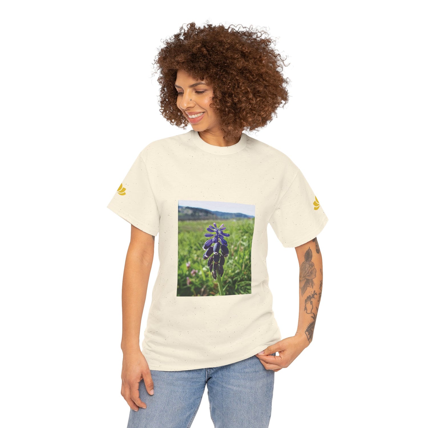 Unisex Heavy Cotton Tee - Poly Art - Flower of Muscari