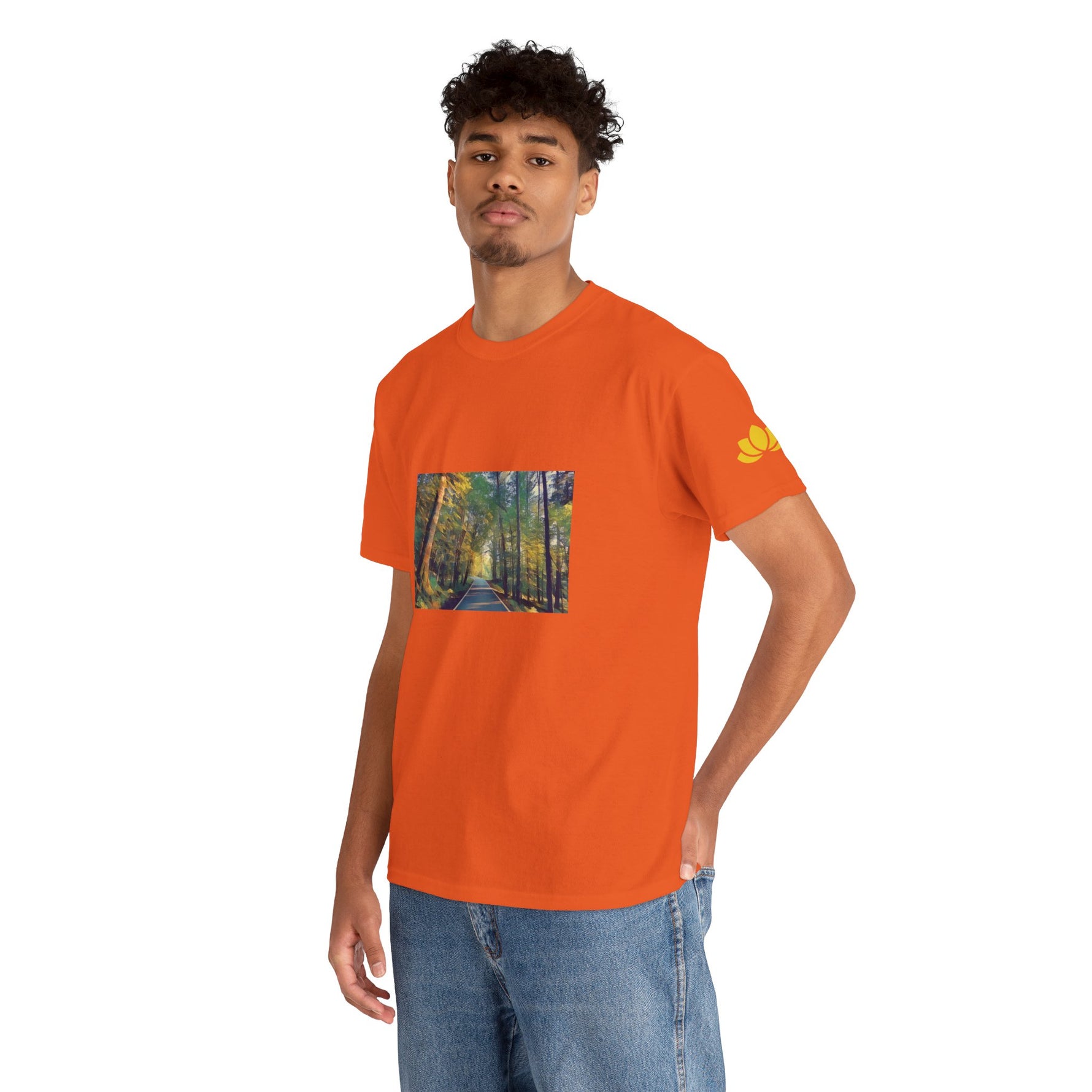Unisex Heavy Cotton Tee - Poly Art - Forest (Variant 4)
