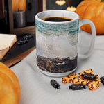 Ceramic White Cup 15oz - Sea (Variant 05)