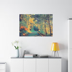 Stretched Matte Canvas - Poly Art - Forest (Variant 07)