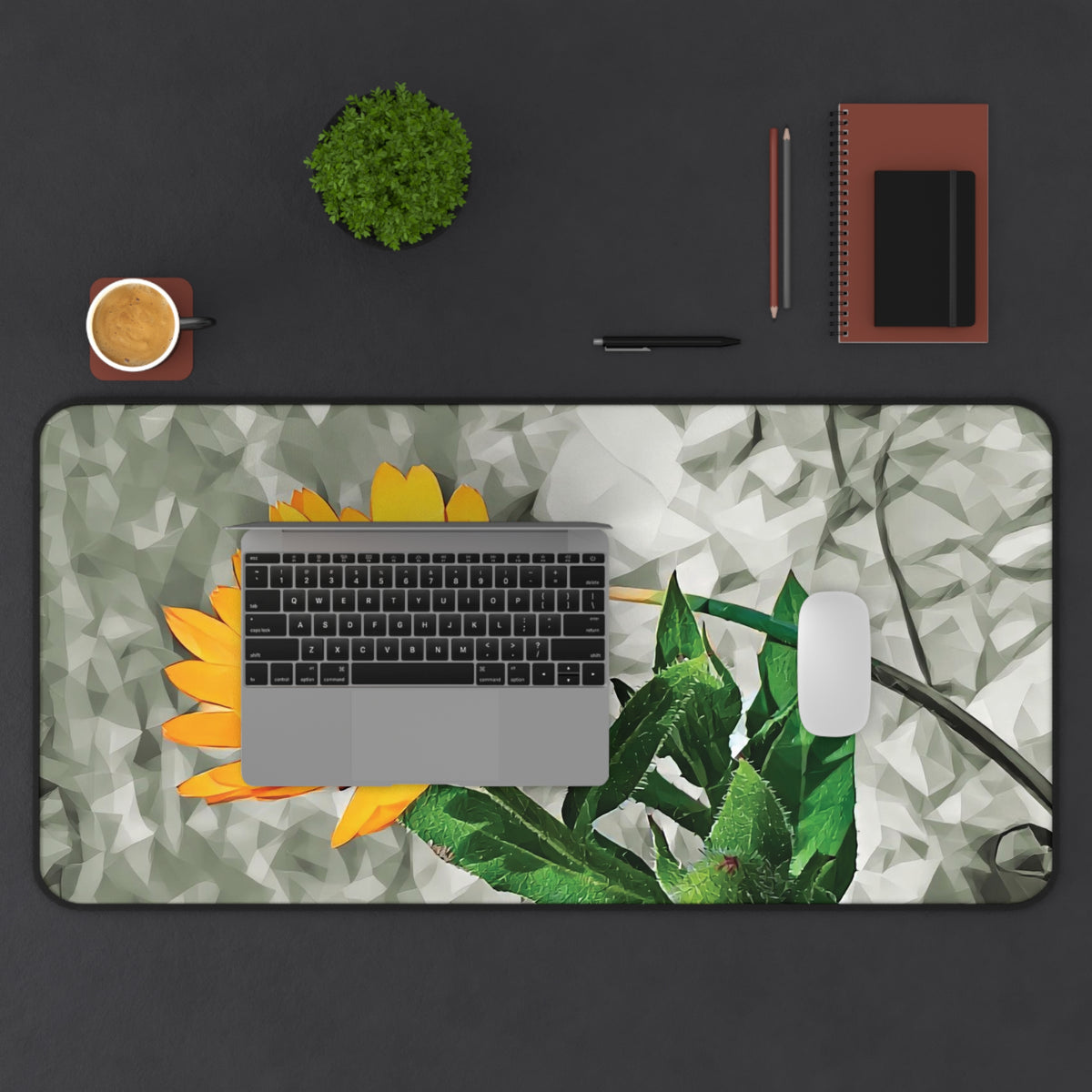 Desk Mat - Poly Art - Flower of Calendula (Variant 1)