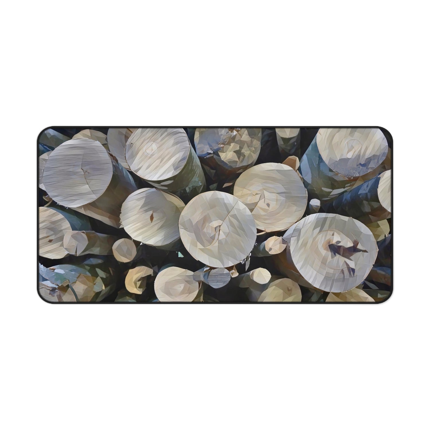 Desk Mat - Poly Art - Wooden Trunks (Variant 1)