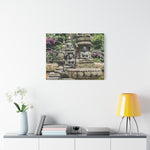 Stretched Matte Canvas - Nepal, Bodhisattvas Stone Sculptures