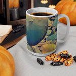 Ceramic White Cup 15oz - Poly Art - Stone Balance