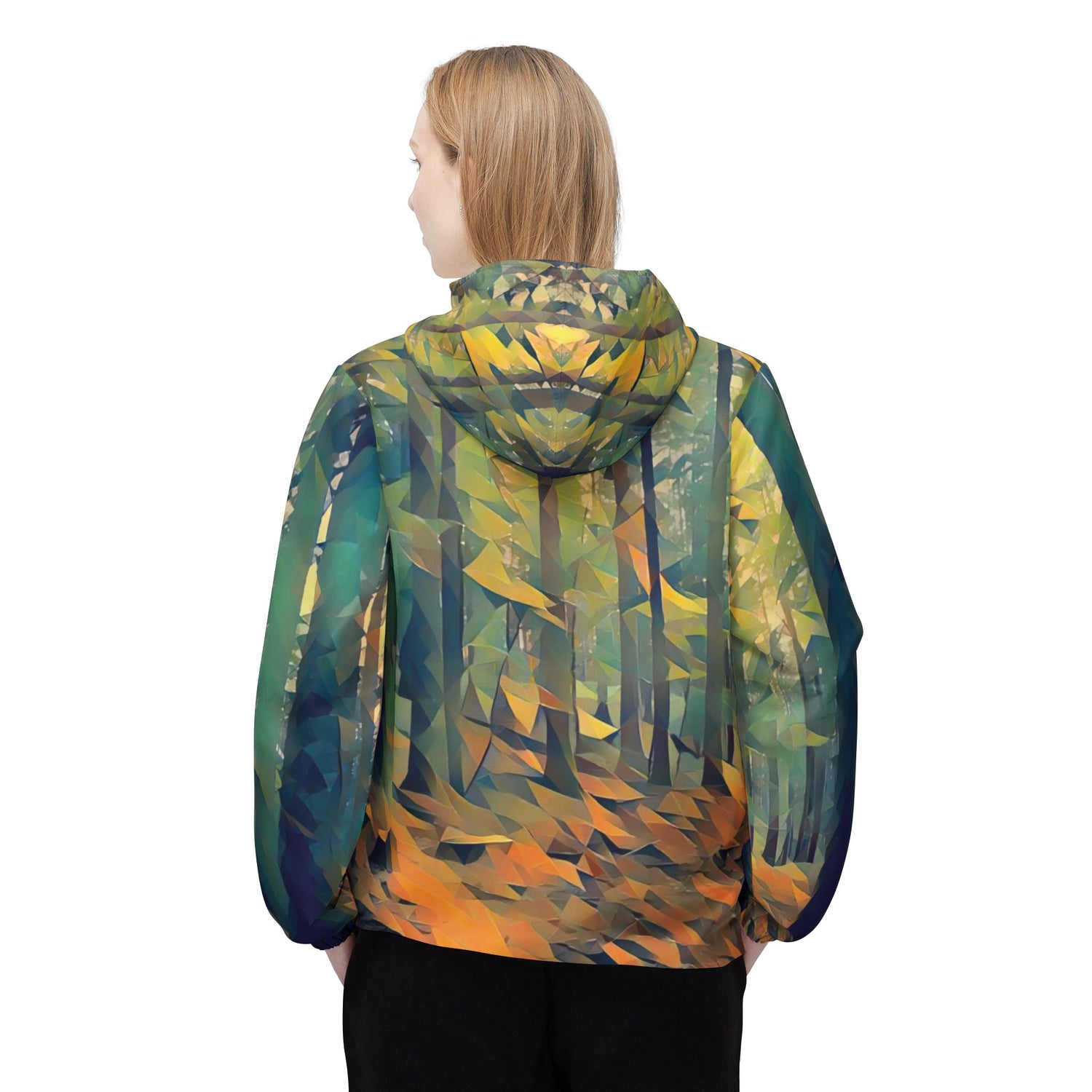 Windbreaker Jacket - Poly Art - Forest, a Path (Variant 2)