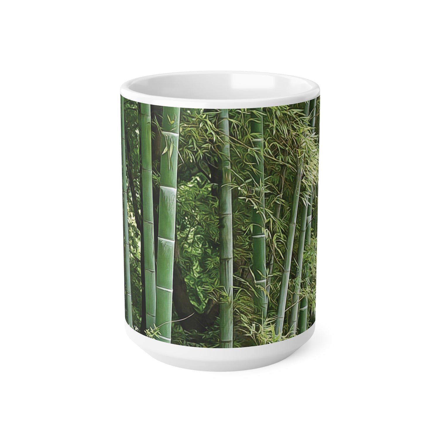 Ceramic White Cup 15oz - Bamboo (Variant 1)