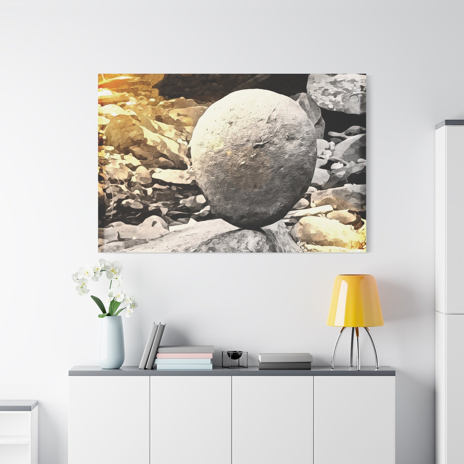 Stretched Matte Canvas - Stone Balance (Variant 1)