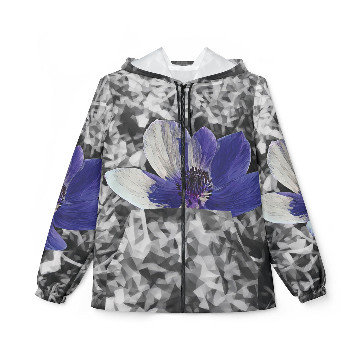 Windbreaker Jacket - Poly Art - Flower of Anemone