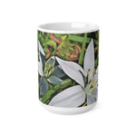 Ceramic White Cup 15oz - Poly Art - Flower of Ornithogalum (Variant 1)