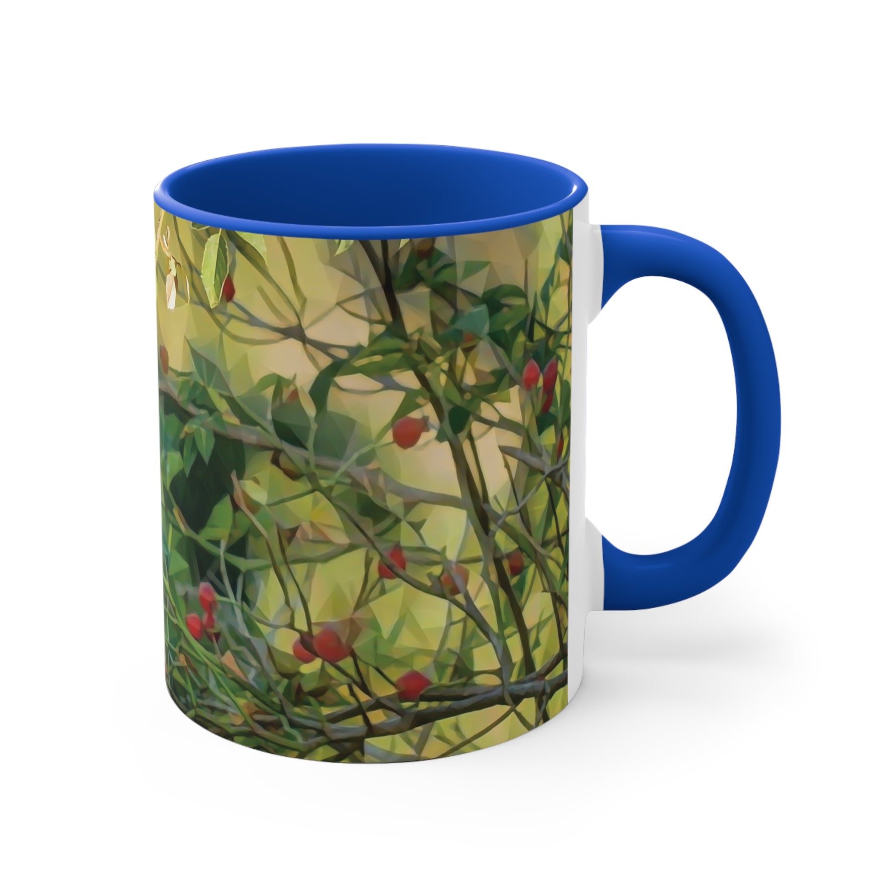 Mug 11oz - Poly Art - Rosehip plant (Variant 2)