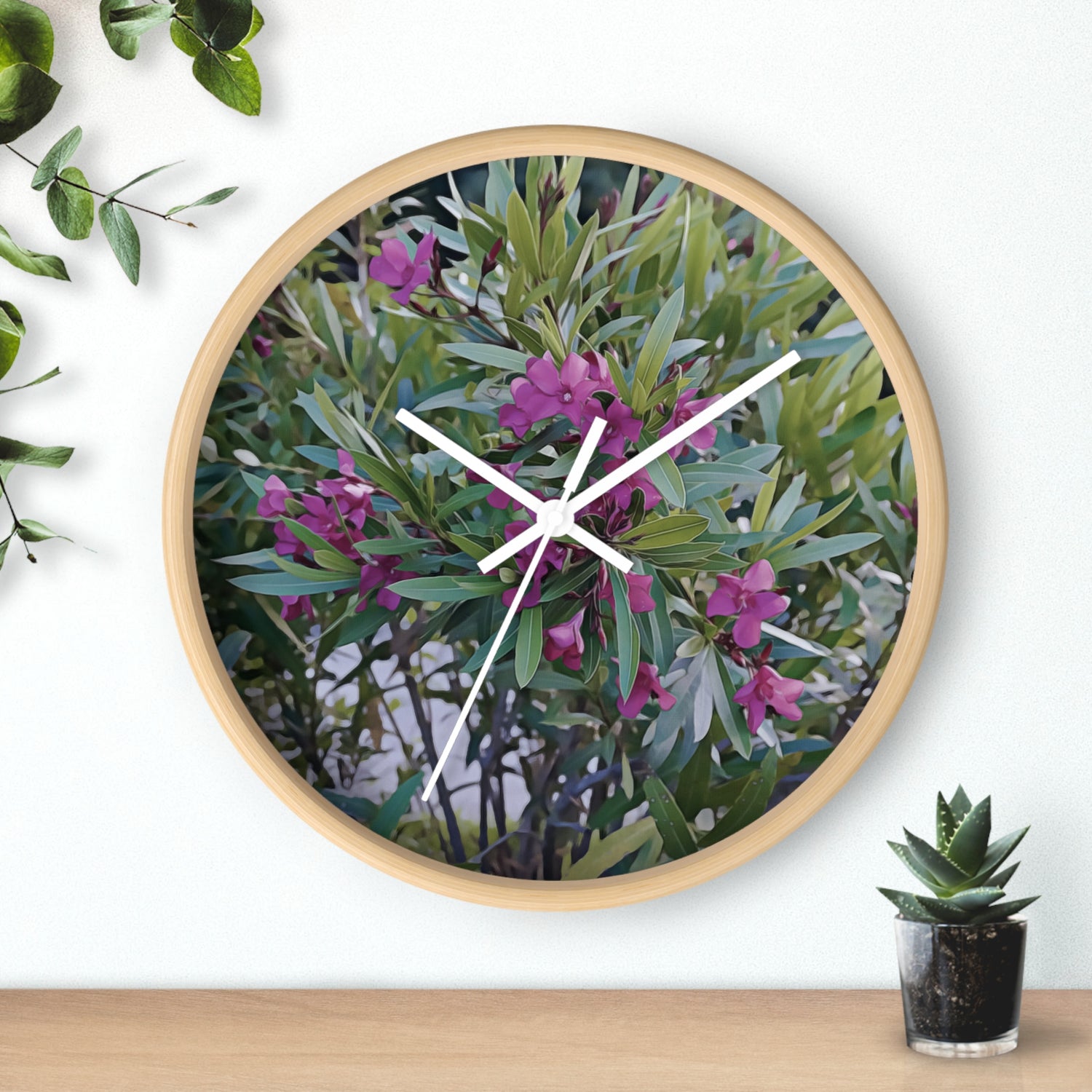 Wall Clock - Flower of Oleander