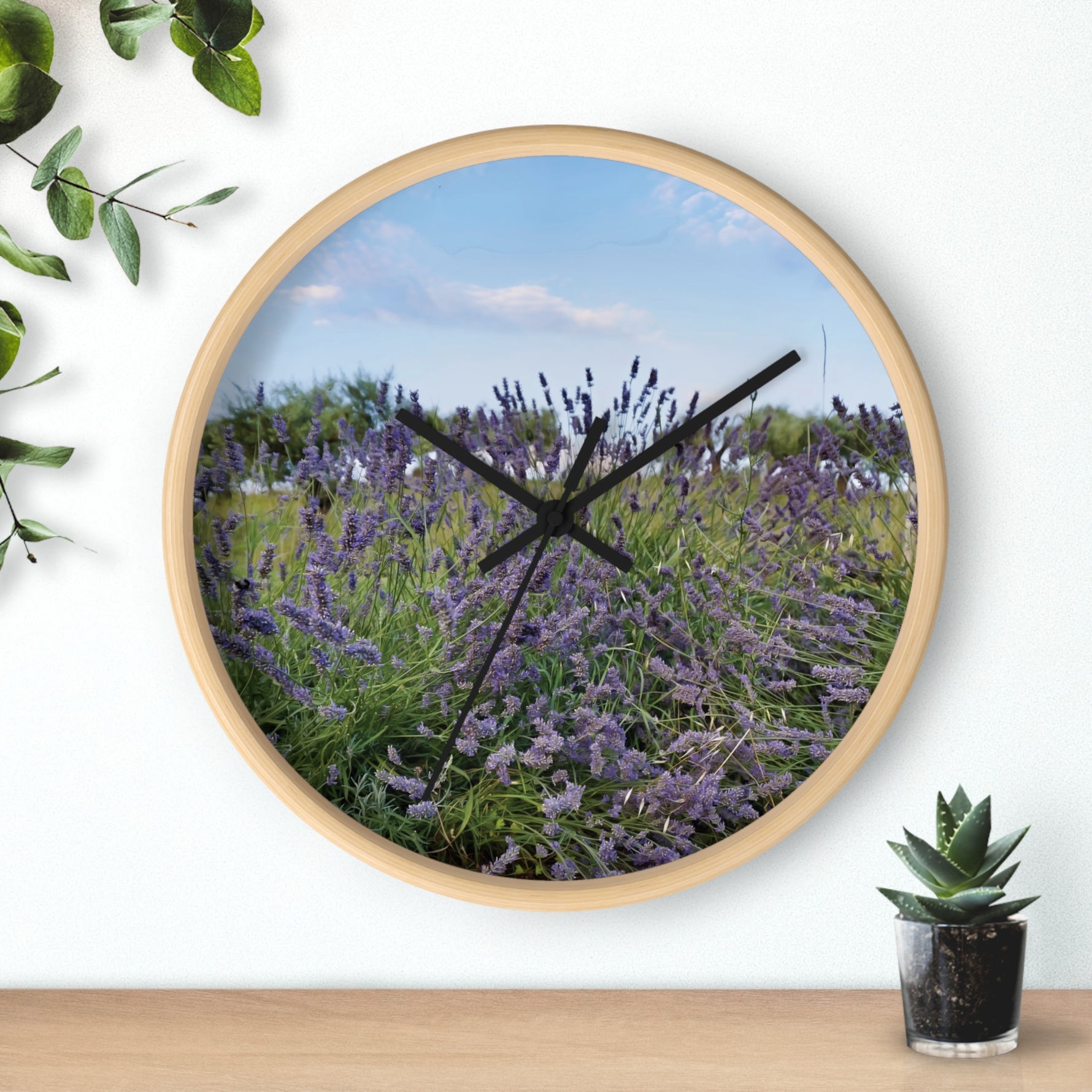 Wall Clock - Flower of Lavender (Variant 1)