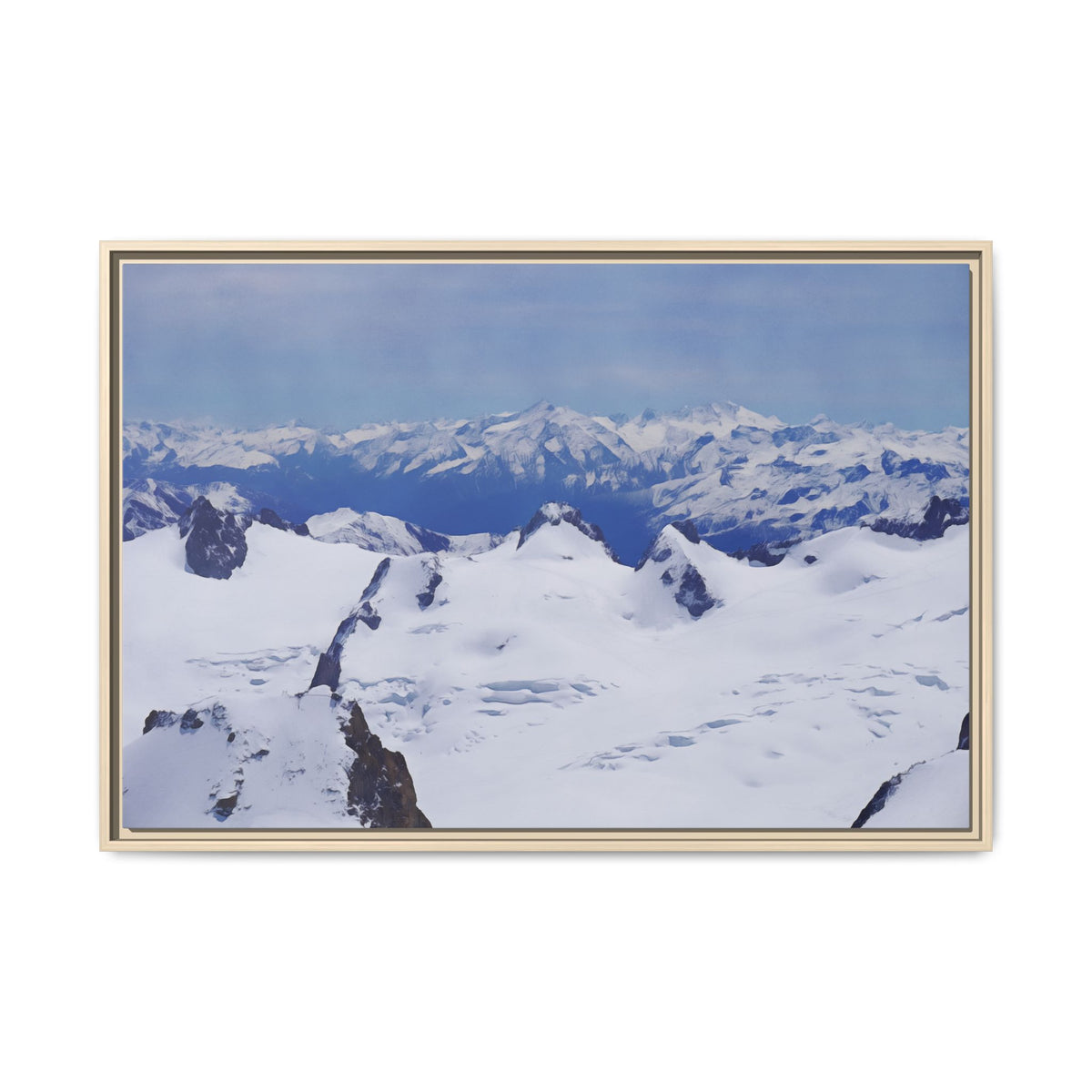 View from Mont Blanc | Framed Canvas