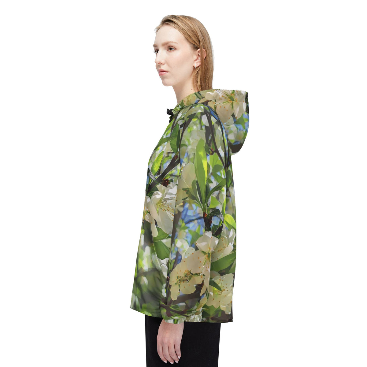 Windbreaker Jacket - Poly Art - Apple's Tree Flower (Variant 1)