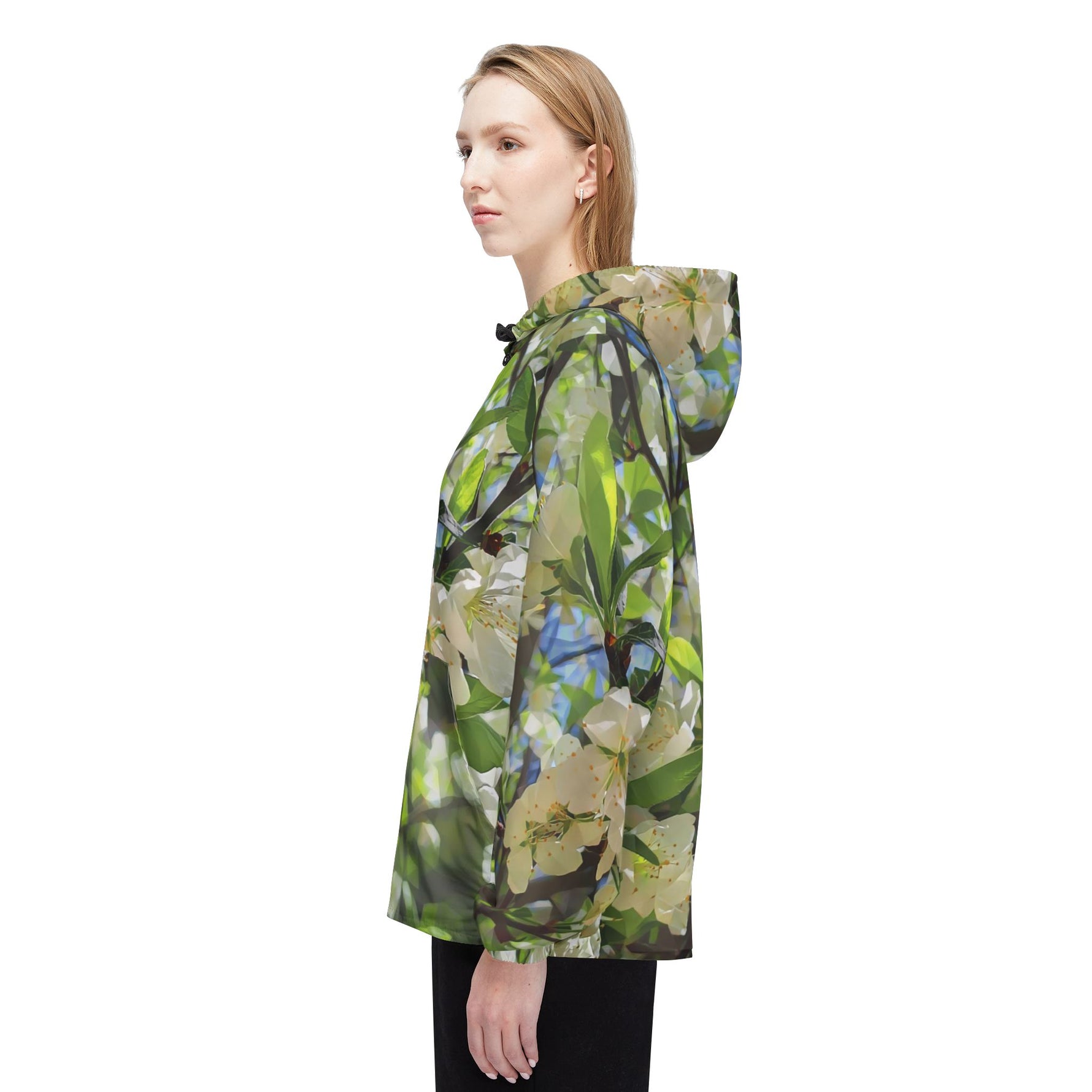 Windbreaker Jacket - Poly Art - Apple's Tree Flower (Variant 1)