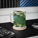 Ceramic White Cup 15oz - Apple's Tree Leaves