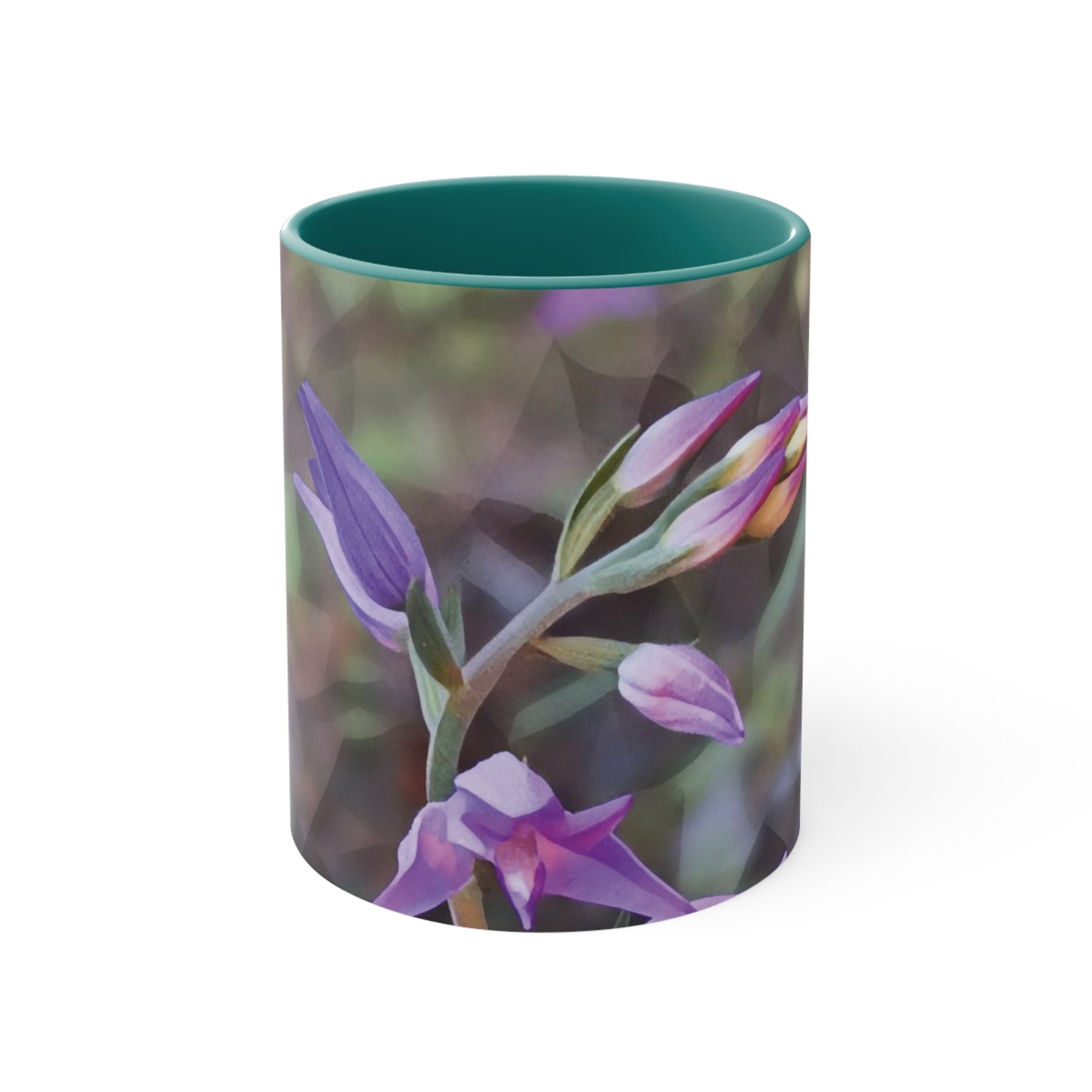 Mug 11oz - Poly Art - Flower of Cephalanthera Rubra