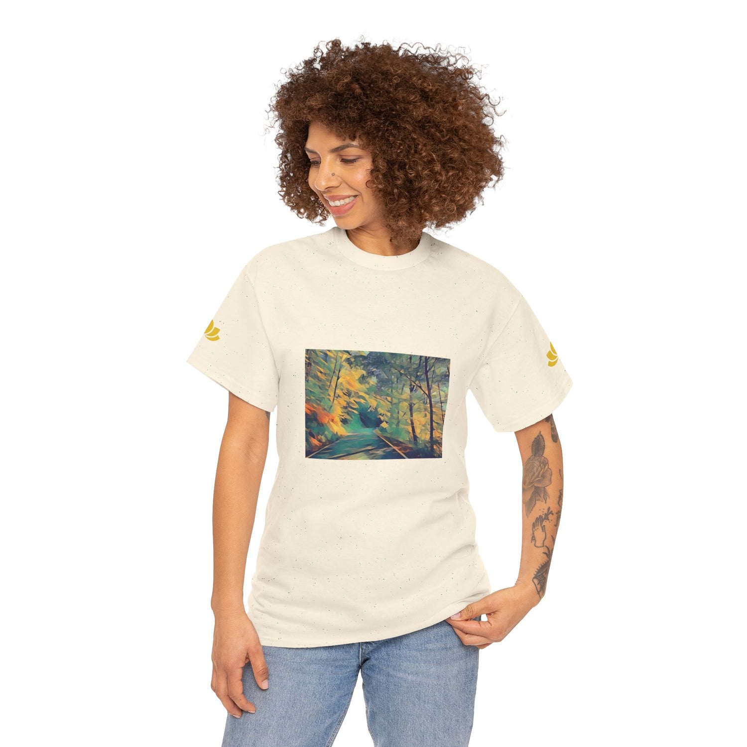 Unisex Heavy Cotton Tee - Poly Art - Forest (Variant 1)