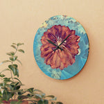 Acrylic Wall Clock - Poly Art - Flower of Dahlia (Variant 1)