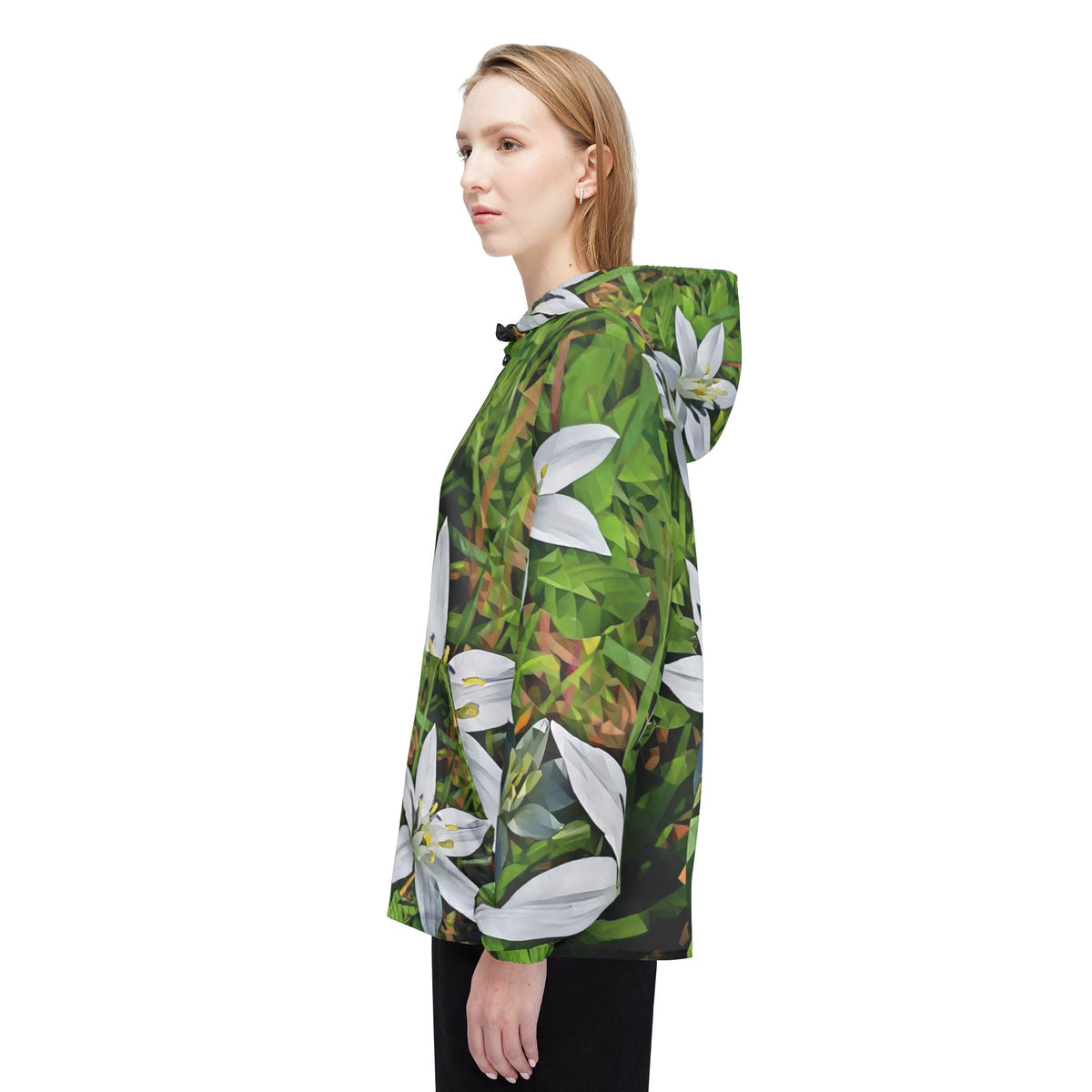 Windbreaker Jacket - Poly Art - Flower of Ornithogalum (Variant 1)