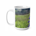 Ceramic White Cup 15oz - Poly Art - Flower of Muscari