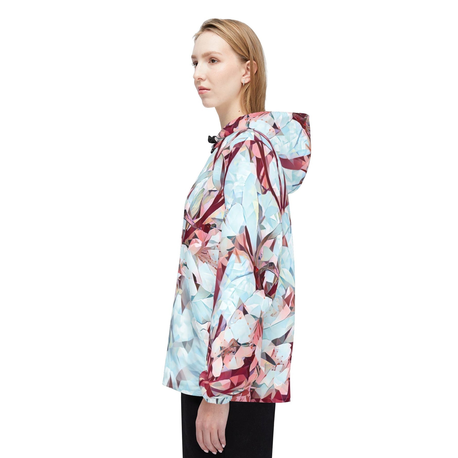 Windbreaker Jacket - Poly Art - Apple's Tree Flower (Variant 4)