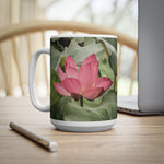Ceramic White Cup 15oz - Poly Art - Flower of Lotus (Variant 1)
